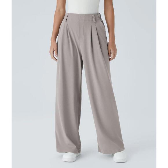 NWT Halara Flex™ High Waisted Pocket Wide Leg Waffle Work Pants Size XS - Picture 8 of 10